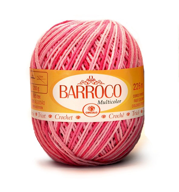 Barbante Barroco Multicolor 400g – Kit 6 Unidades