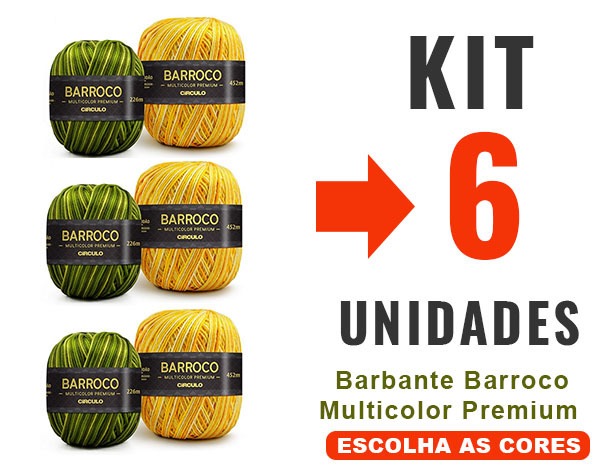 Barbante Barroco Multicolor Premium Kit 6 Un –