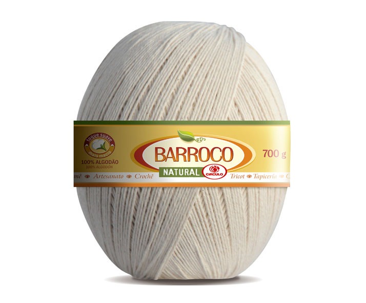 Barbante Barroco Natural Nº8 – Kit 3 Unidades