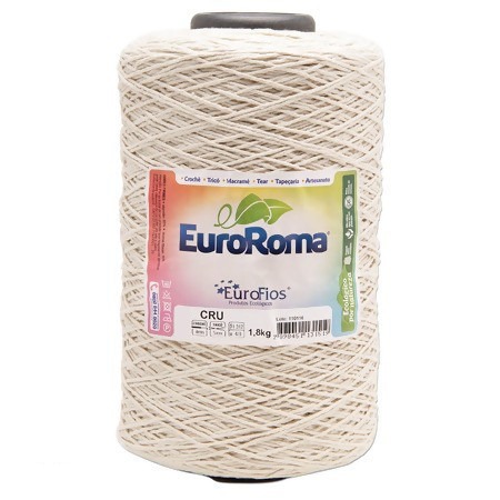 Barbante Cru Nº6 Euroroma 1,8kg – Kit 2 Unidades
